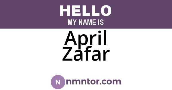 April Zafar