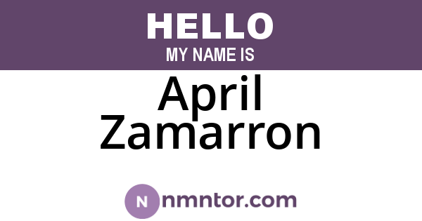 April Zamarron