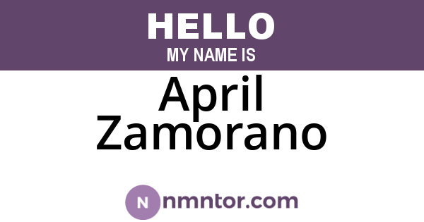April Zamorano