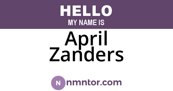 April Zanders