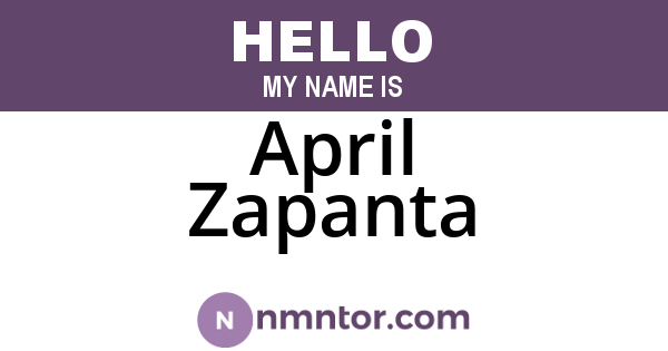 April Zapanta
