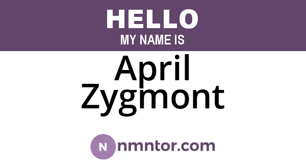April Zygmont