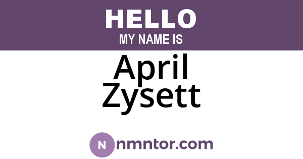 April Zysett