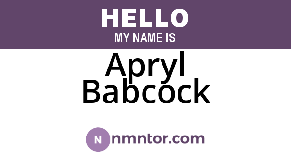 Apryl Babcock