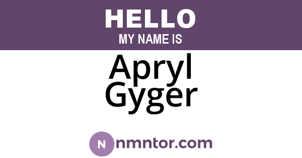 Apryl Gyger