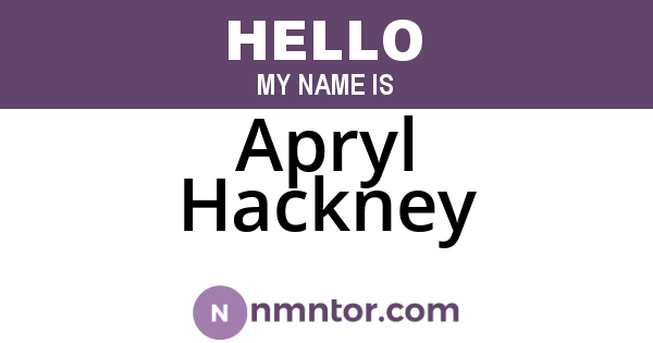 Apryl Hackney