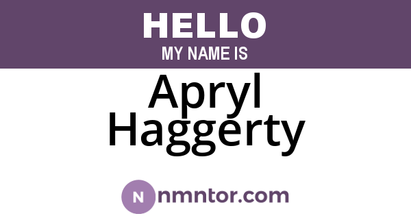 Apryl Haggerty
