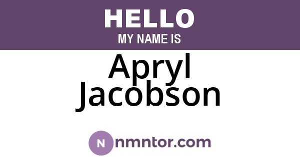 Apryl Jacobson