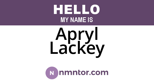 Apryl Lackey