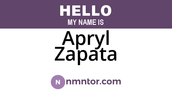 Apryl Zapata