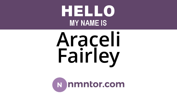 Araceli Fairley