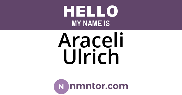 Araceli Ulrich