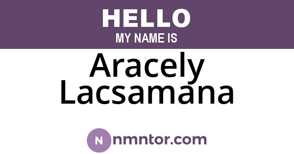 Aracely Lacsamana