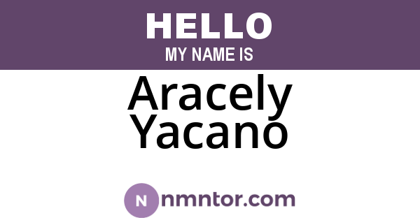 Aracely Yacano