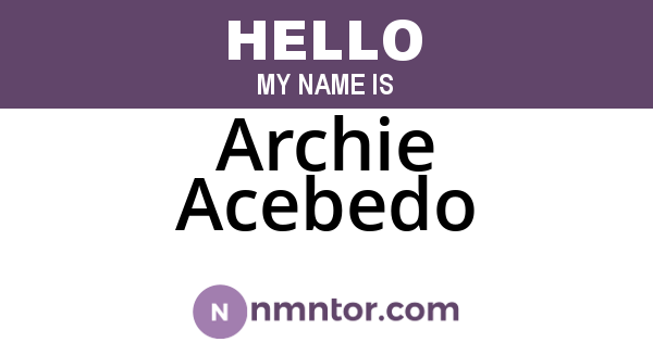 Archie Acebedo