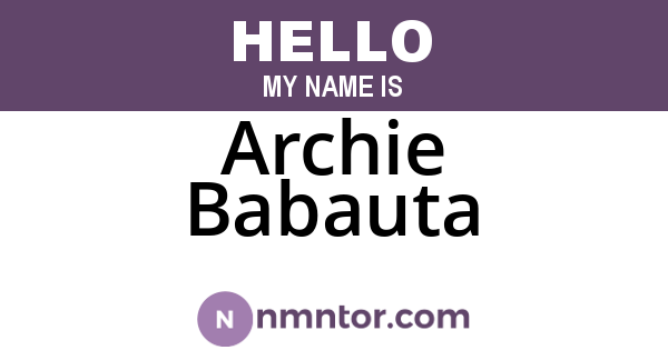 Archie Babauta