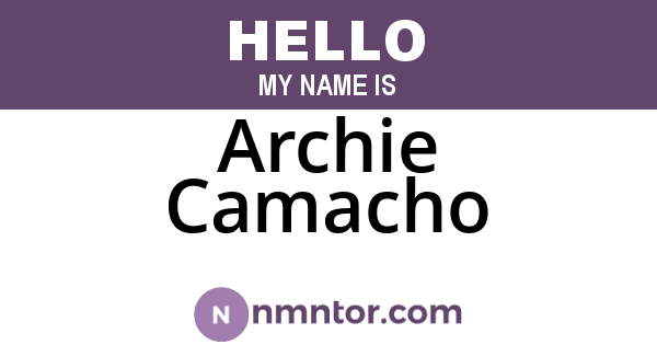 Archie Camacho