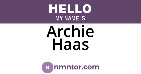 Archie Haas
