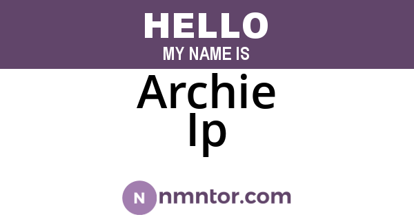 Archie Ip