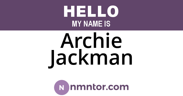 Archie Jackman