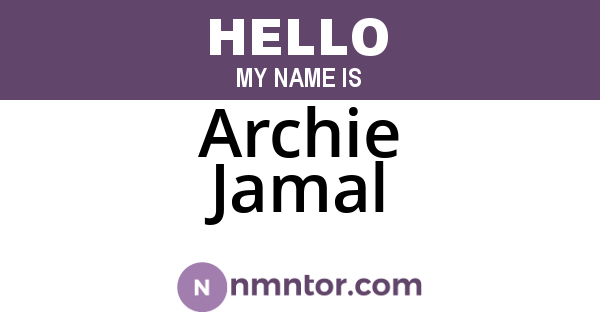 Archie Jamal