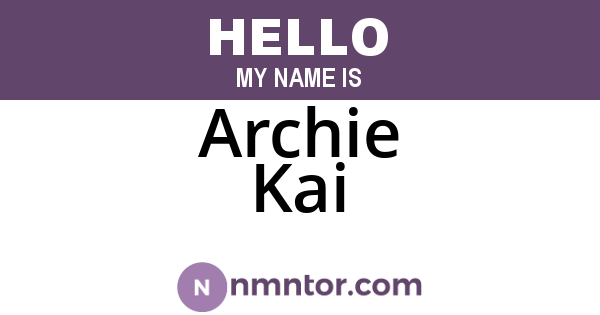 Archie Kai