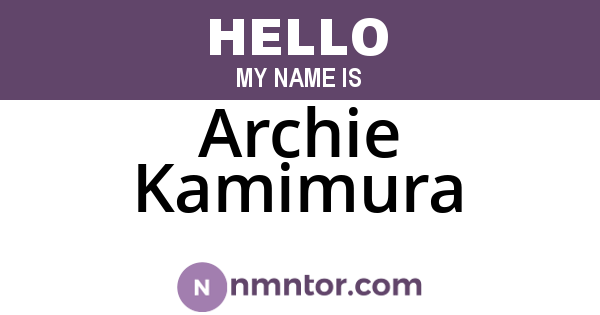 Archie Kamimura