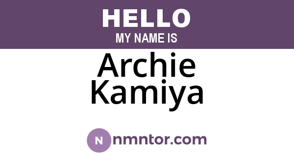Archie Kamiya