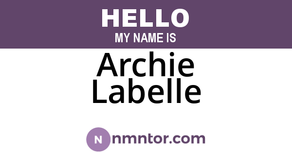 Archie Labelle