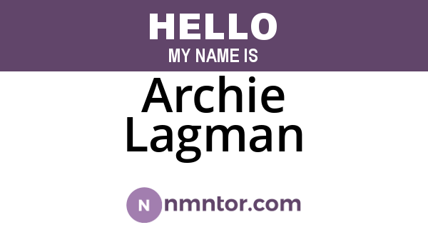 Archie Lagman