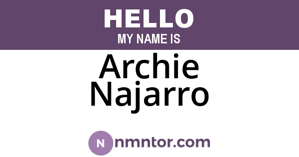 Archie Najarro