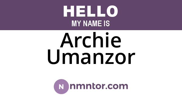 Archie Umanzor