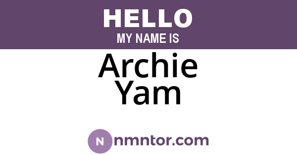 Archie Yam