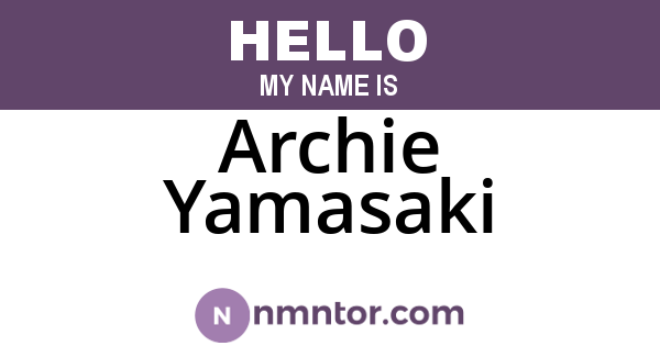 Archie Yamasaki