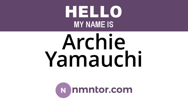 Archie Yamauchi