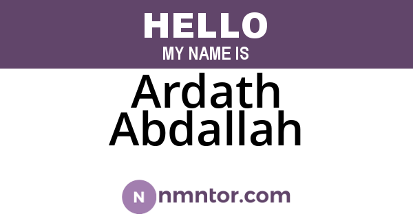Ardath Abdallah