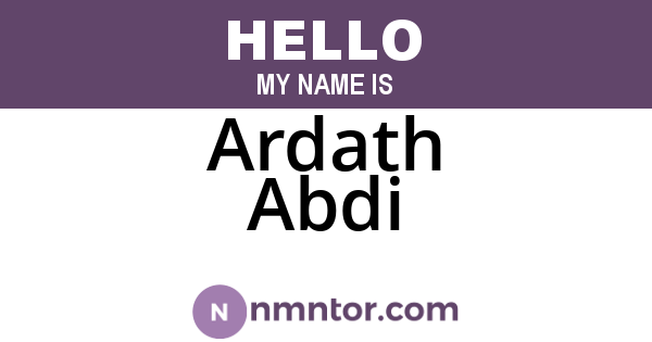 Ardath Abdi