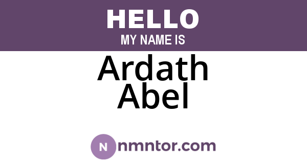 Ardath Abel