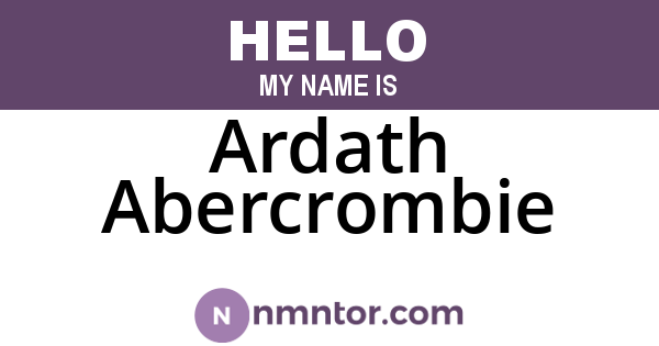 Ardath Abercrombie