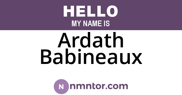Ardath Babineaux