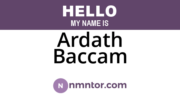 Ardath Baccam