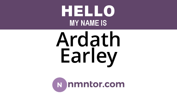 Ardath Earley