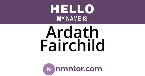 Ardath Fairchild