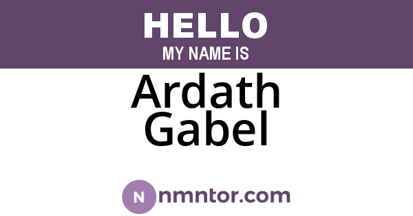 Ardath Gabel
