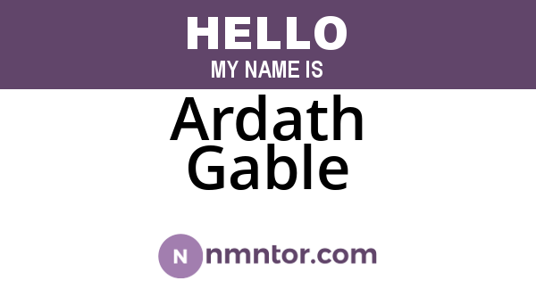 Ardath Gable