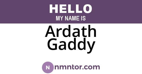 Ardath Gaddy