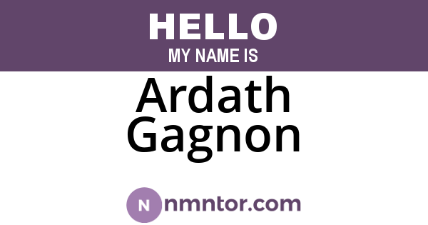 Ardath Gagnon