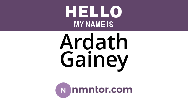 Ardath Gainey