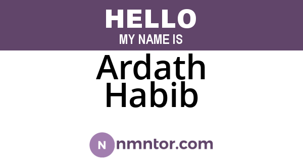 Ardath Habib
