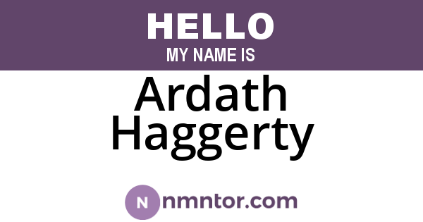 Ardath Haggerty